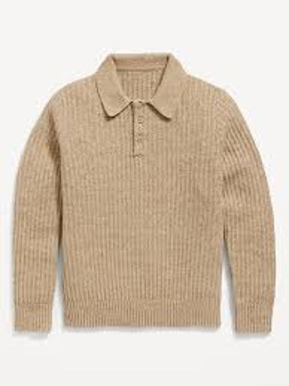 Old Navy - Boys - SoSoft Long-Sleeve Polo Sweater - Light Brown - Size XL 14-16
